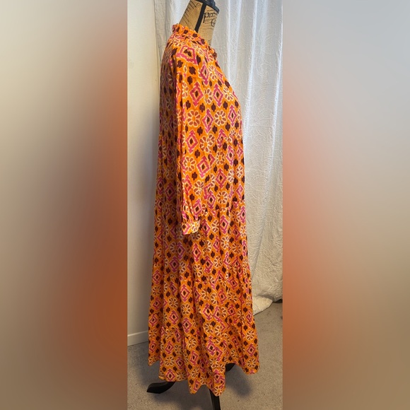 NWT Zara The Selma Long Print Midi 100% Cotton Maxi Dress Blogger Favourite Sz.S - Picture 8 of 11